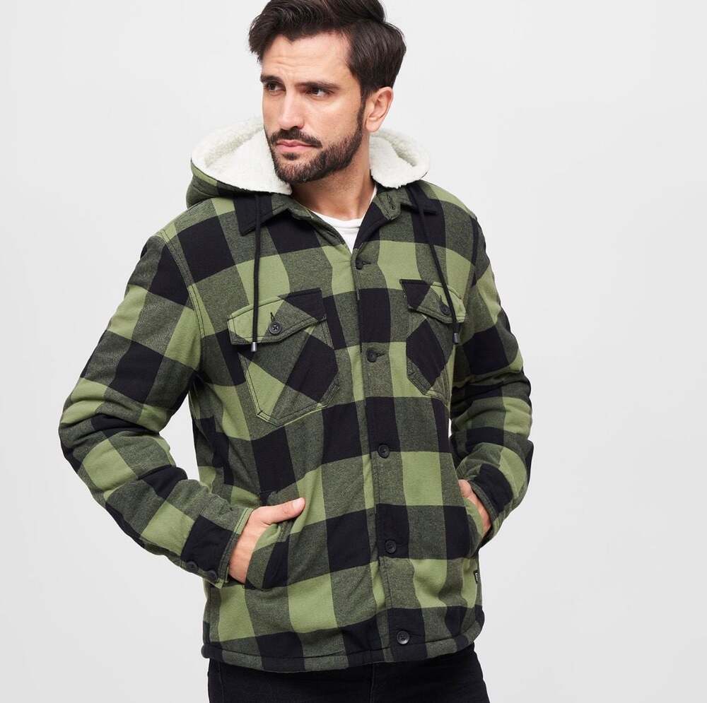 Brandit - Hooded Lined Flanell Veste